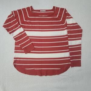 Pink Clover Stitch Fix Valencia orange long sleeve knit top  XXL Office church